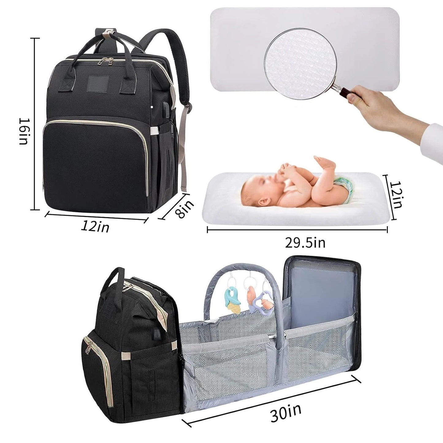 Pañalera Cambiador Cuna